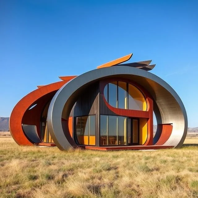 Iconic curved hospitality architecture designed for luxury retreat accommodations, experiential guest stays, and destination travel environments.