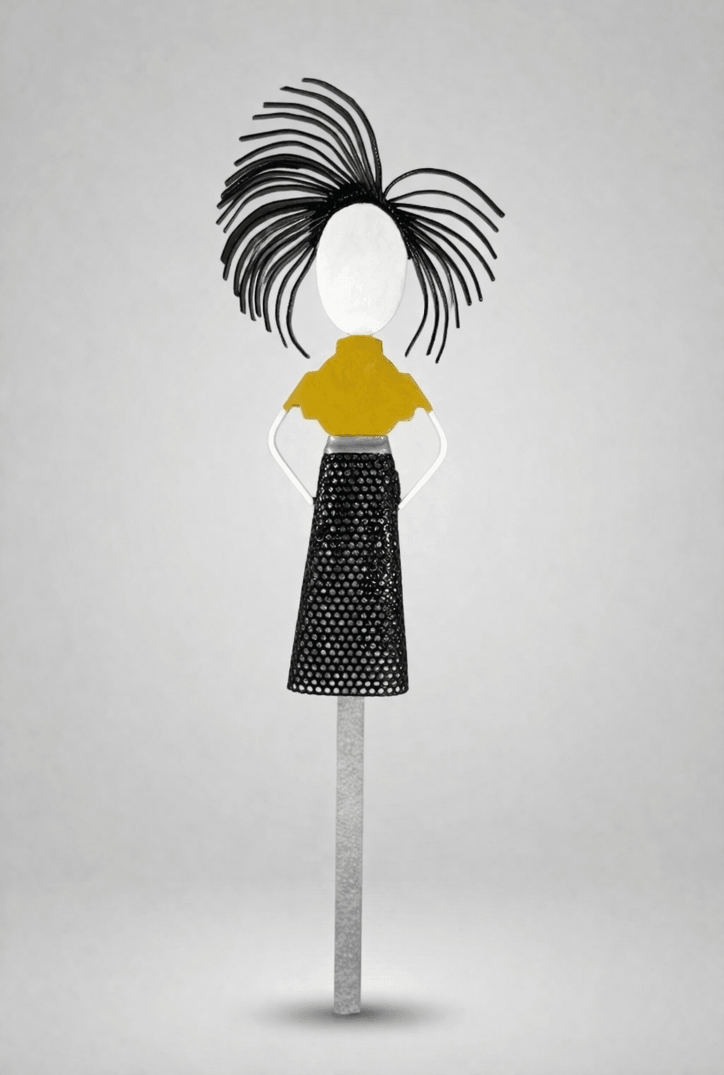 Stylized sculptural installation Coco from The Sweet Sisters series, suited for large-scale public environments