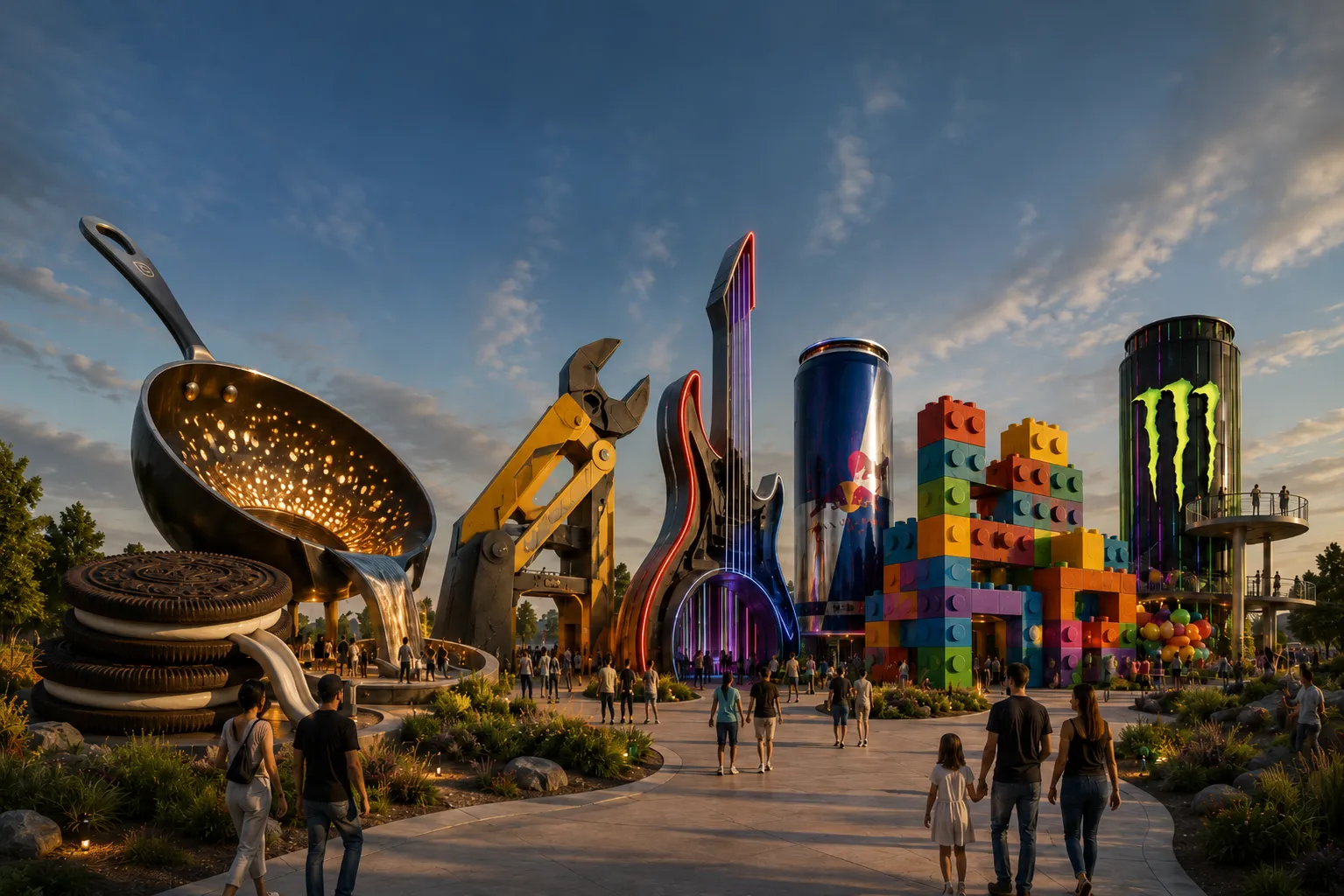 Large-scale interactive music sculpture concept in urban plaza with public engagement, performance elements, and architectural placemaking by Michael Herold.